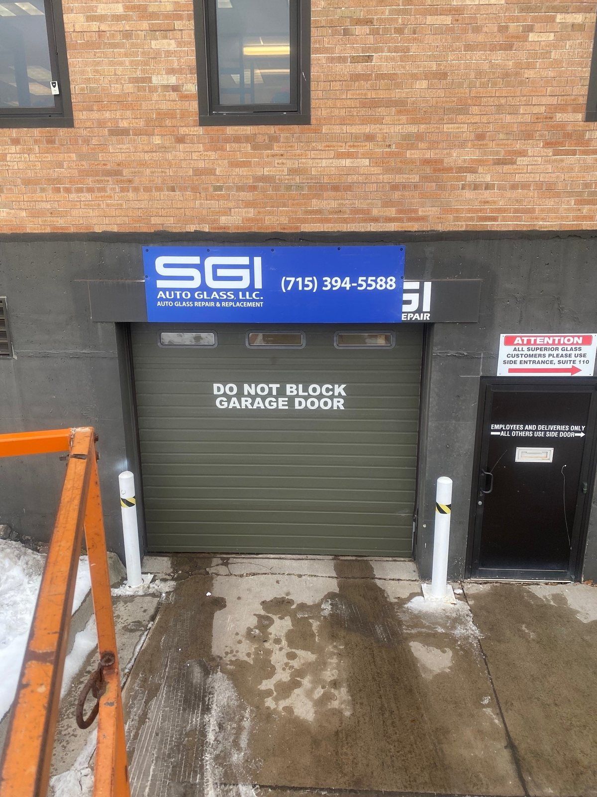 The SGI Auto Glass shop on Belknap Street in Superior, Wisconsin