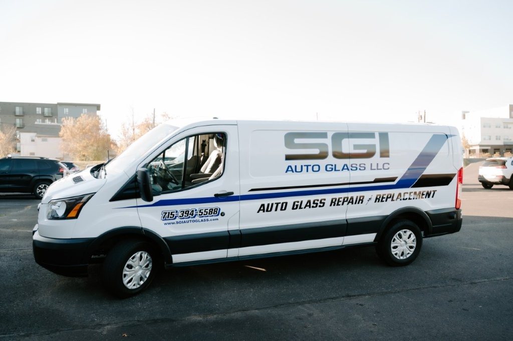 SGI Auto Glass service van on a mobile job